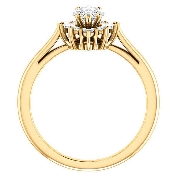 Marquise Cathedral Engagement Ring