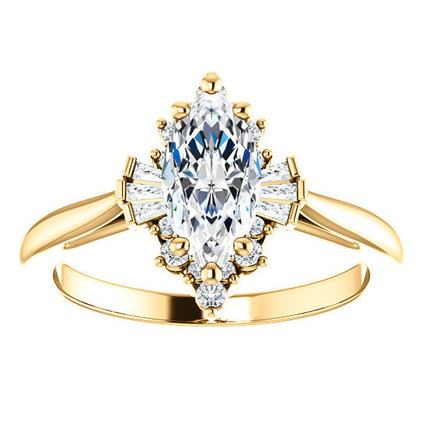 Marquise Cathedral Engagement Ring
