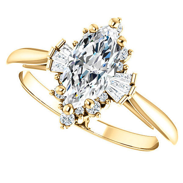 Marquise Cathedral Engagement Ring
