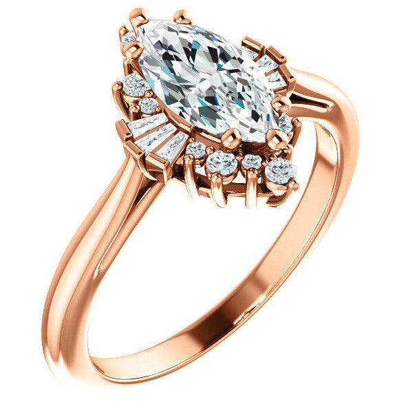 Marquise Cathedral Engagement Ring