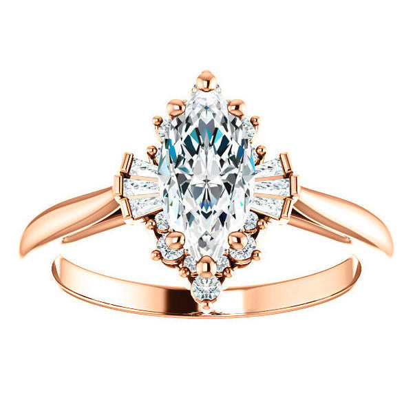 Marquise Cathedral Engagement Ring