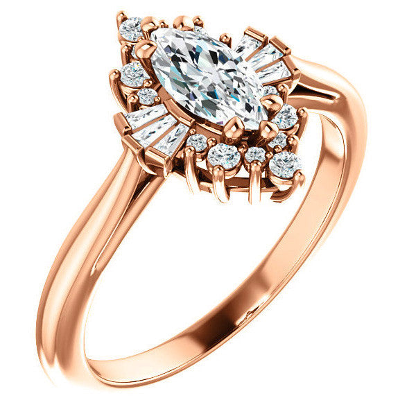 Marquise Cathedral Engagement Ring