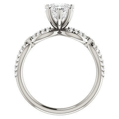 Heart Moissanite Infinity Styled Engagement Ring