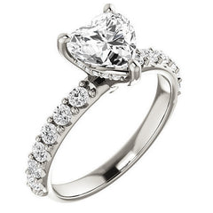 Heart shaped Moissanite Engagement Ring