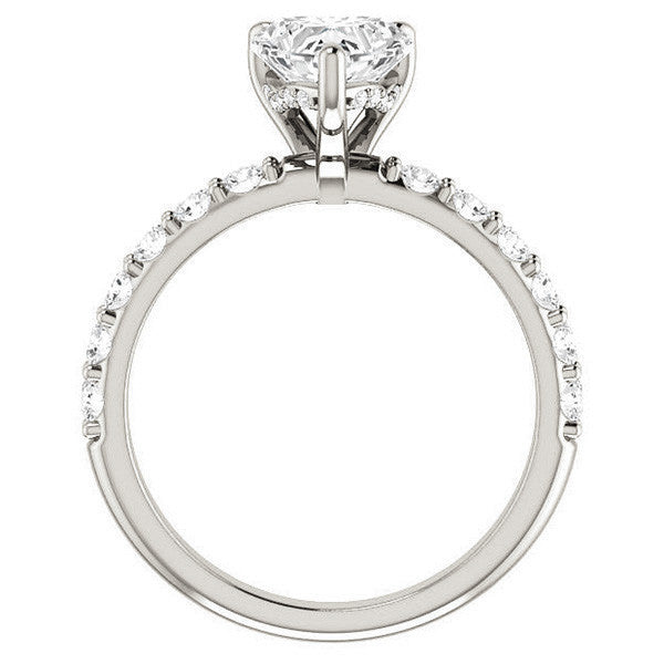 Heart shaped Moissanite Engagement Ring