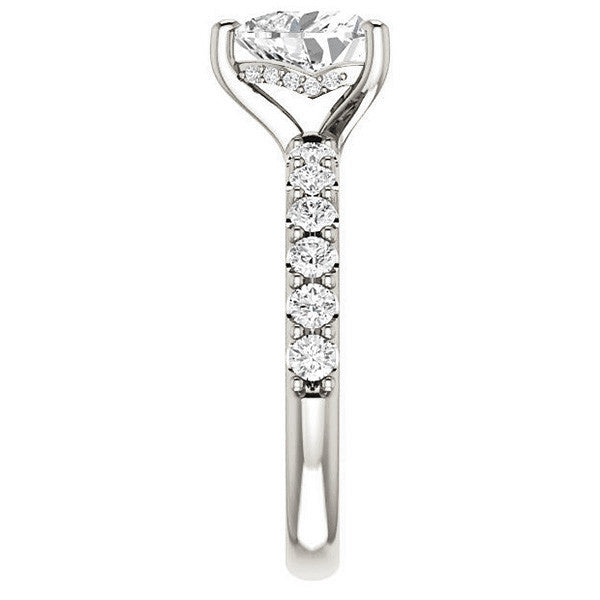 Heart shaped Moissanite Engagement Ring