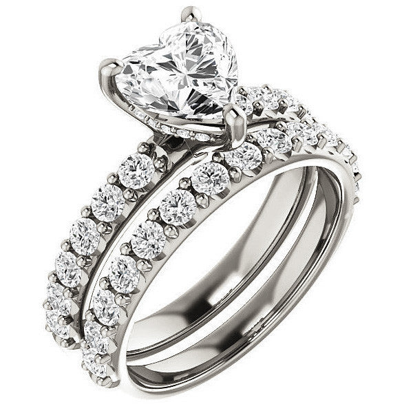 Heart shaped Moissanite Engagement Ring