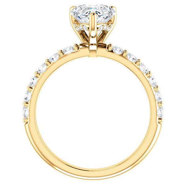 Heart shaped Moissanite Engagement Ring