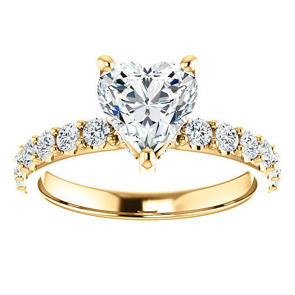 Heart shaped Moissanite Engagement Ring