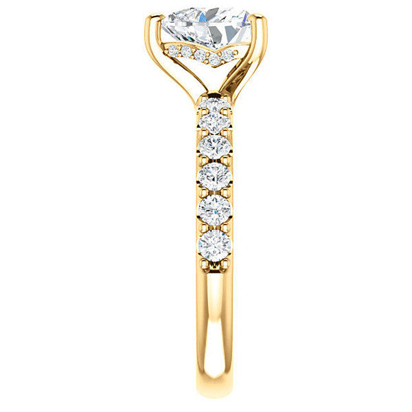 Heart shaped Moissanite Engagement Ring