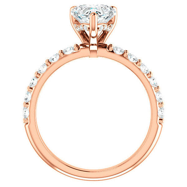 Heart shaped Moissanite Engagement Ring