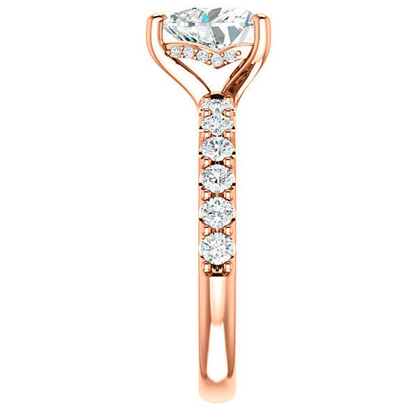 Heart shaped Moissanite Engagement Ring