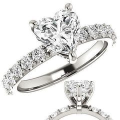 Heart shaped Moissanite Engagement Ring