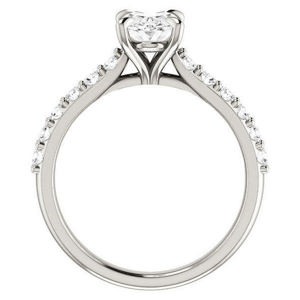 Oval shaped Moissanite Engagement Ring