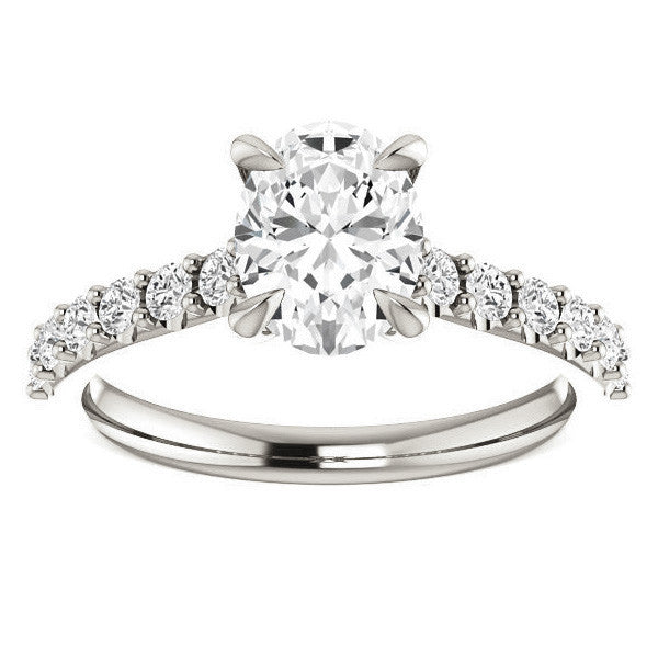 Oval shaped Moissanite Engagement Ring