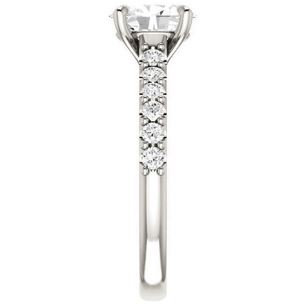 Oval shaped Moissanite Engagement Ring