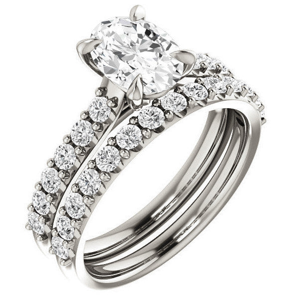 Oval shaped Moissanite Engagement Ring