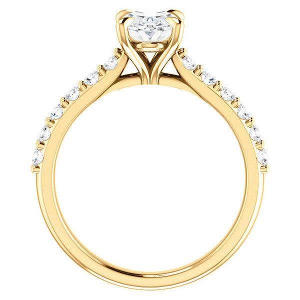 Oval shaped Moissanite Engagement Ring