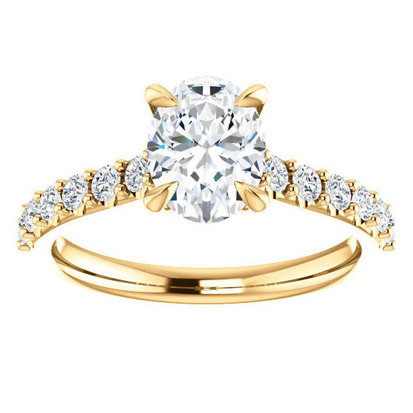 Oval shaped Moissanite Engagement Ring