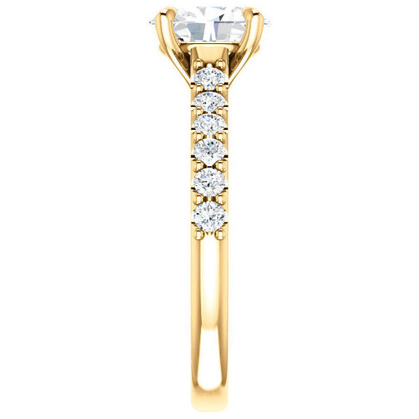 Oval shaped Moissanite Engagement Ring