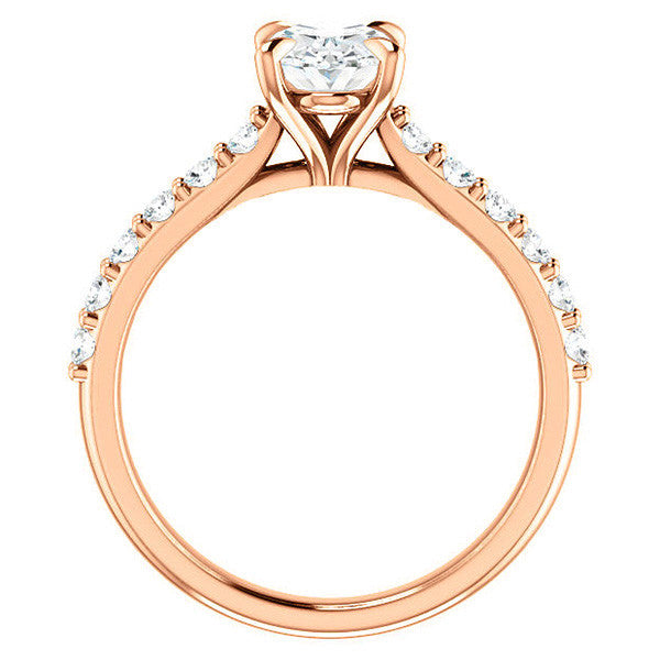 Oval shaped Moissanite Engagement Ring