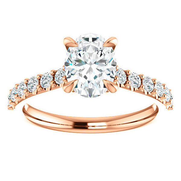 Oval shaped Moissanite Engagement Ring