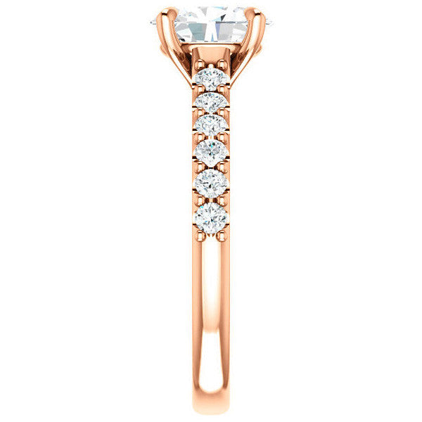 Oval shaped Moissanite Engagement Ring