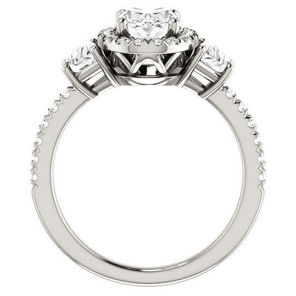 Oval Three Stone style Engagement Ring