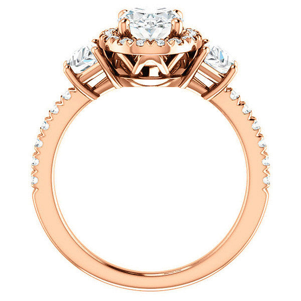 Oval Three Stone style Engagement Ring
