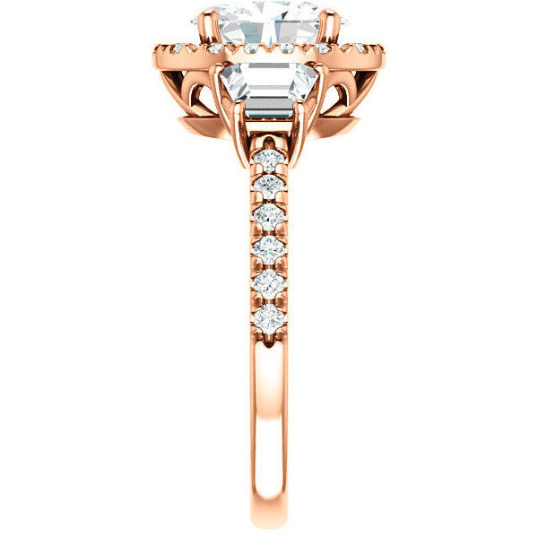 Oval Three Stone style Engagement Ring