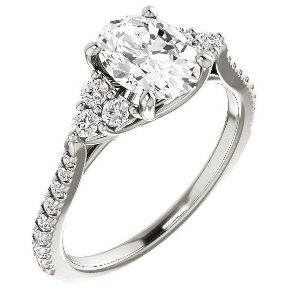 Oval Moissanite Engagement Ring