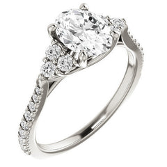 Oval Moissanite Engagement Ring