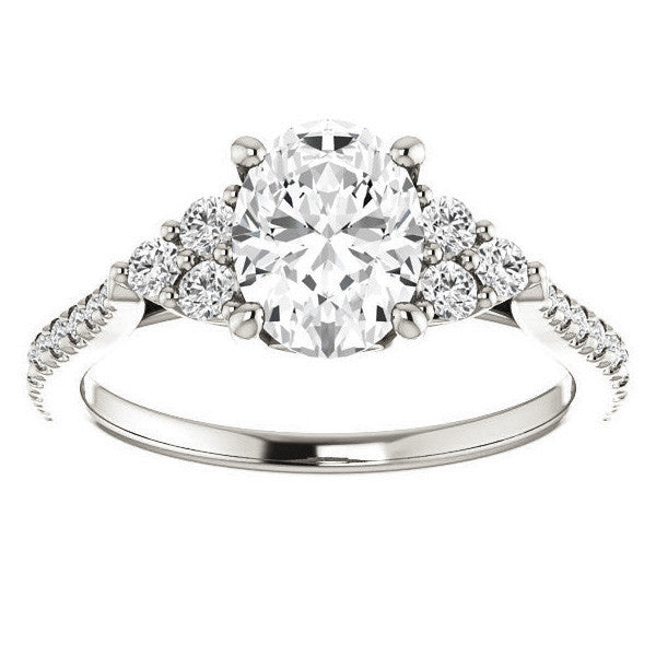 Oval Moissanite Engagement Ring