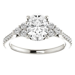 Oval Moissanite Engagement Ring