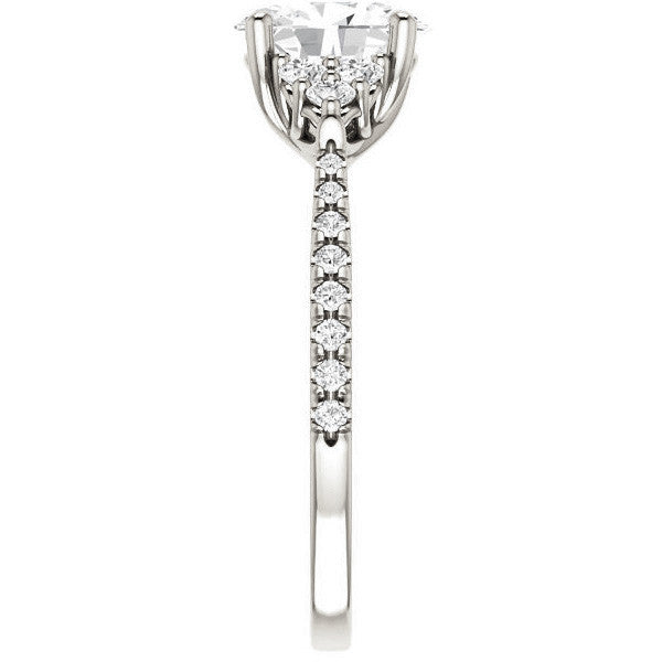 Oval Moissanite Engagement Ring