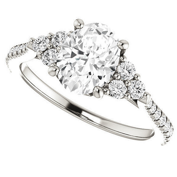 Oval Moissanite Engagement Ring