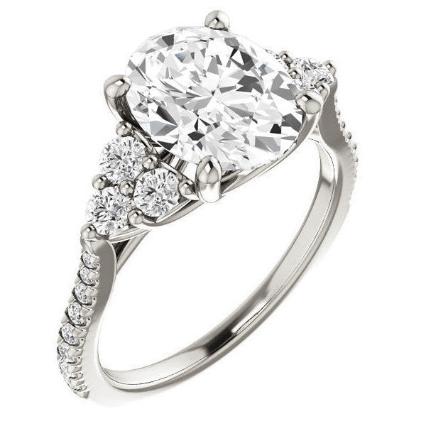 Oval Moissanite Engagement Ring