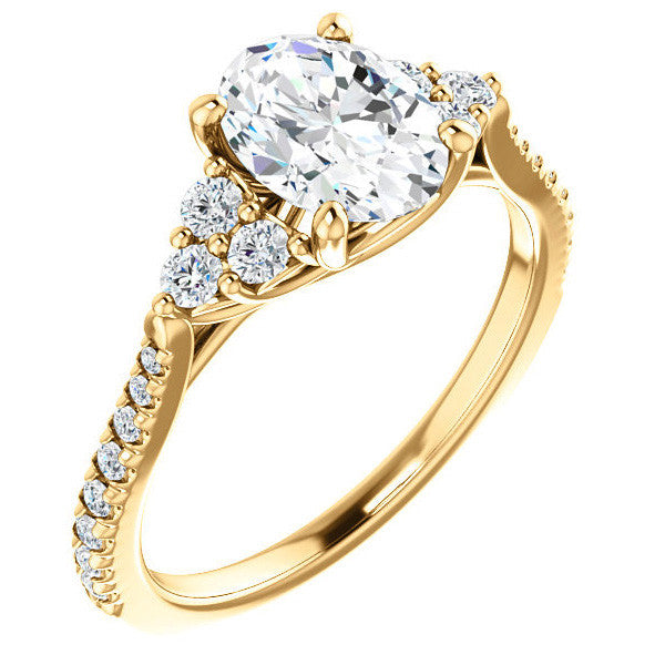 Oval Moissanite Engagement Ring