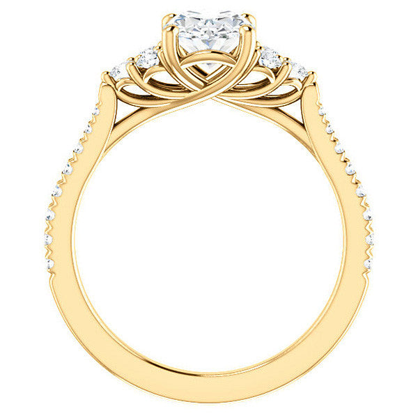 Oval Moissanite Engagement Ring