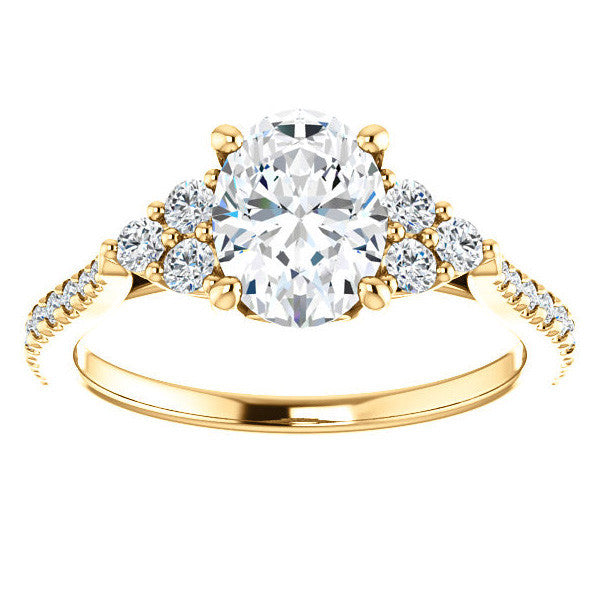 Oval Moissanite Engagement Ring
