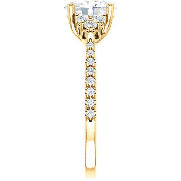 Oval Moissanite Engagement Ring