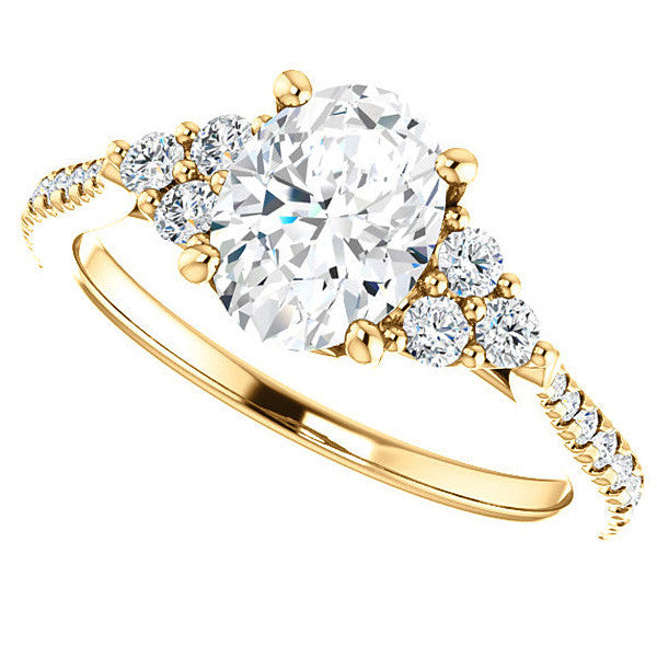 Oval Moissanite Engagement Ring