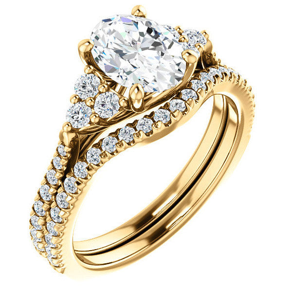 Oval Moissanite Engagement Ring