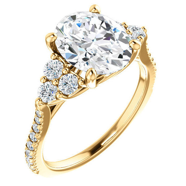 Oval Moissanite Engagement Ring