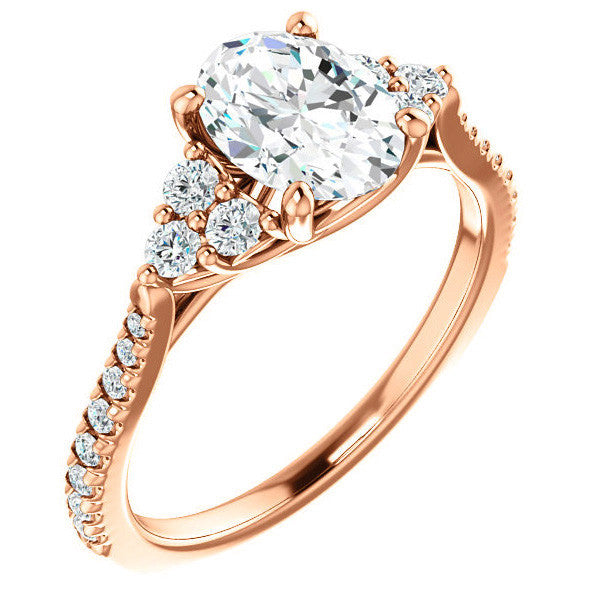 Oval Moissanite Engagement Ring