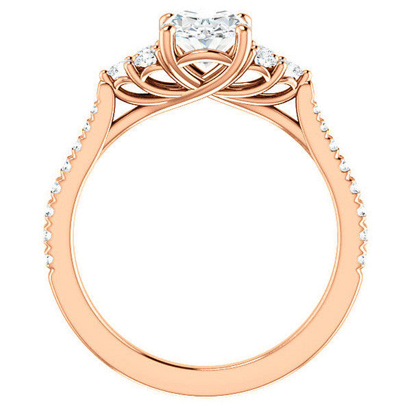 Oval Moissanite Engagement Ring