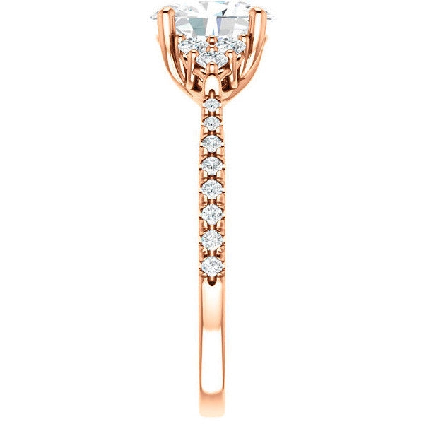 Oval Moissanite Engagement Ring