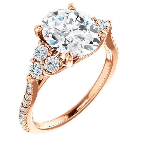 Oval Moissanite Engagement Ring