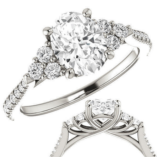 Oval Moissanite Engagement Ring