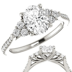 Oval Moissanite Engagement Ring